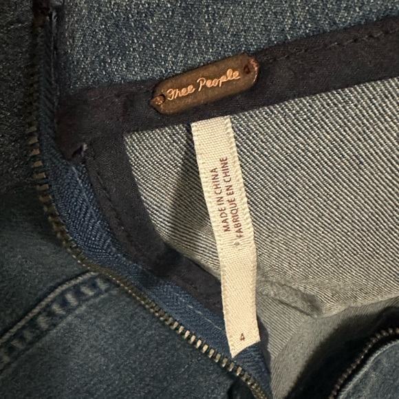 Size 4 Free People Modern Femme Denim Mini Skirt - Picture 7 of 7